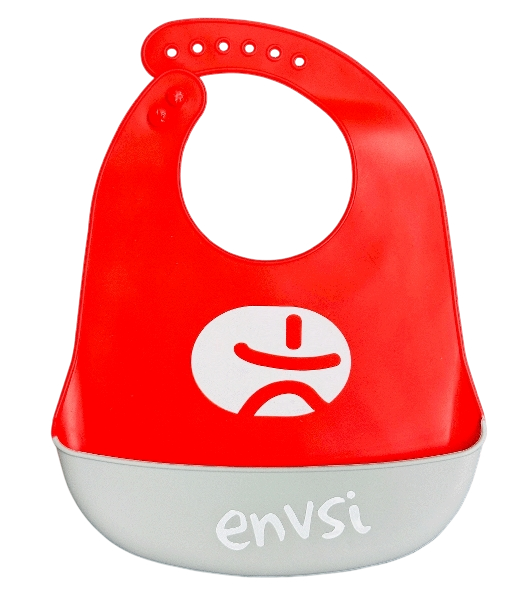Envsi Silicone Baby Feeding Bib with Catch-All Pocket — Waterproof, Adjustable & Easy to Clean